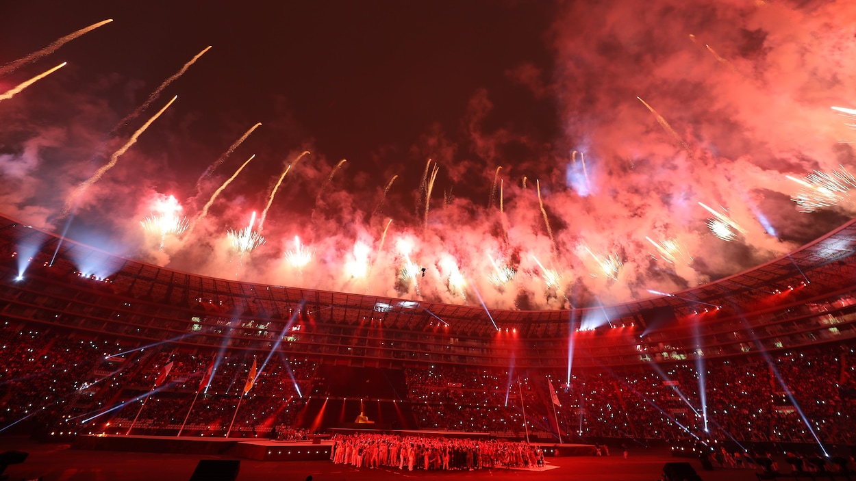 Le stade national de Lima lors de la cérémonie de clôture des Jeux panaméricains