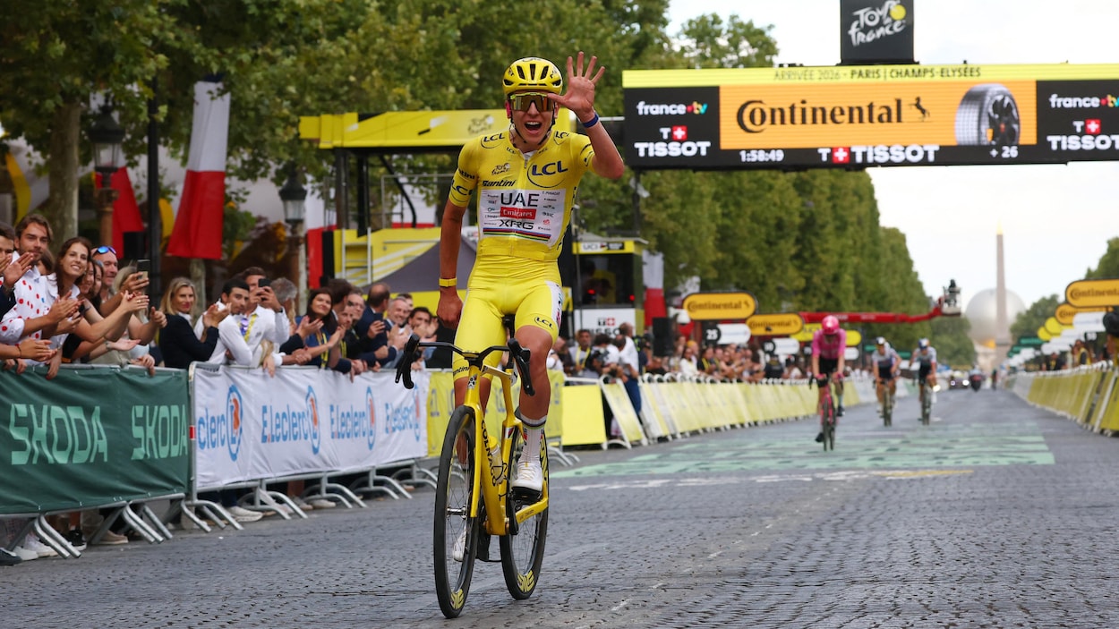 Tadej Pogacar égale le record de victoires au Tour de France