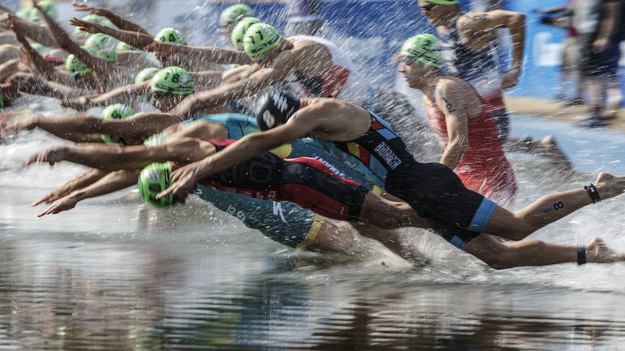 La coupe du monde de triathlon à Edmonton