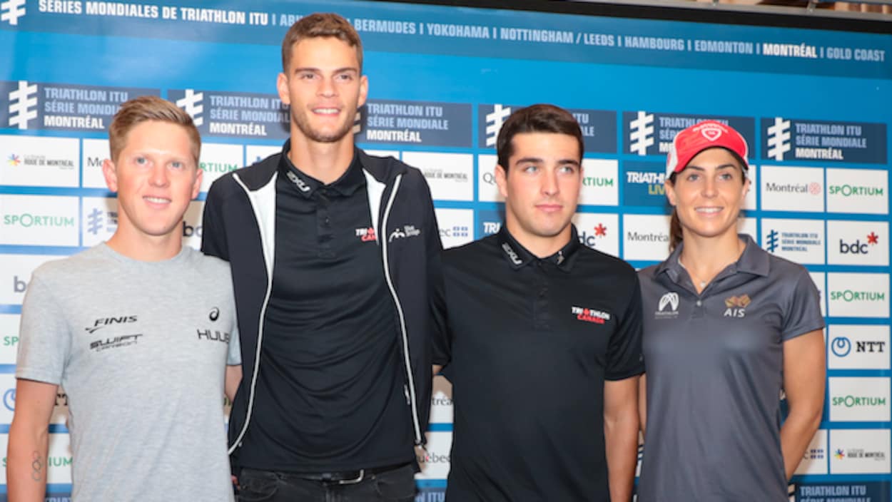 Les triathloniens Henri Schoeman, Alexis Lepage, Charles Paquet et Ashleigh Gentle participeront au triathlon international de Montréal