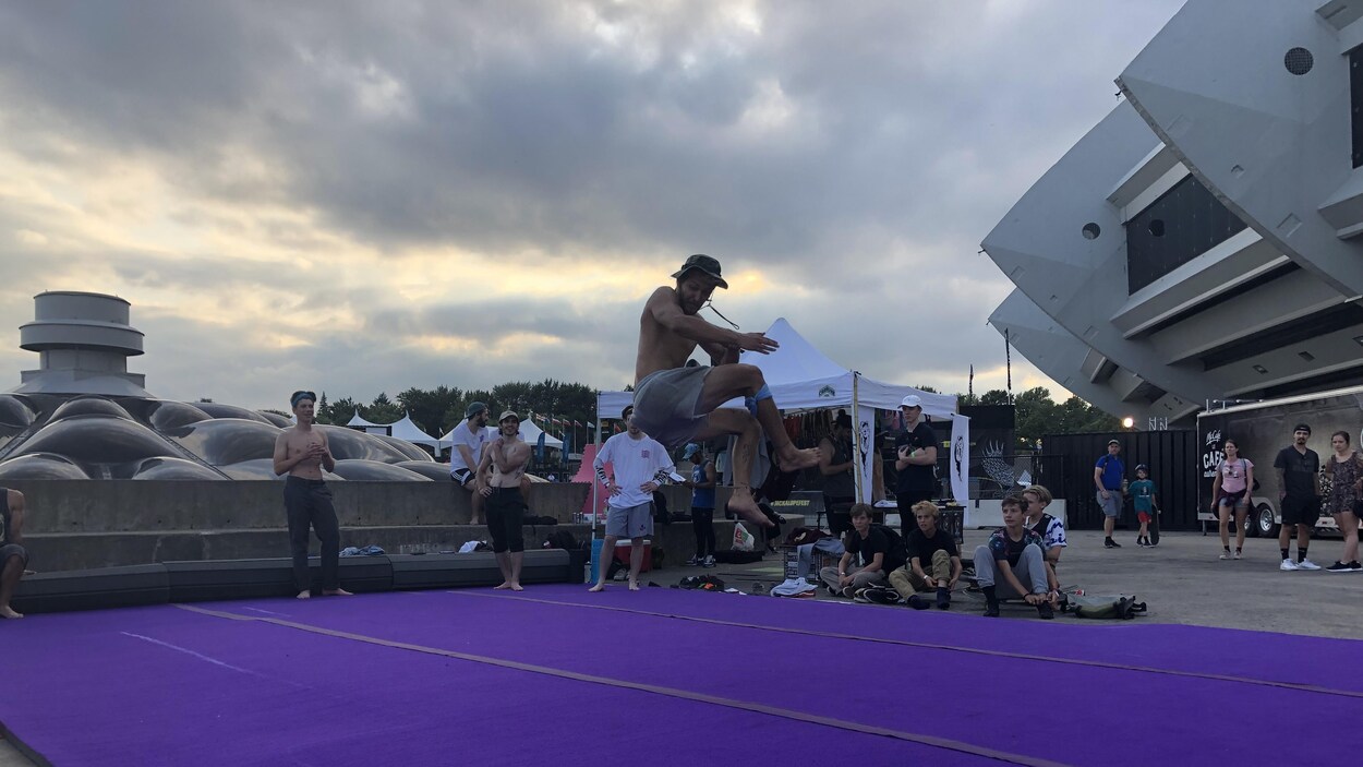Tomy Jo Tremblay-Lafontaine en action au parc olympique