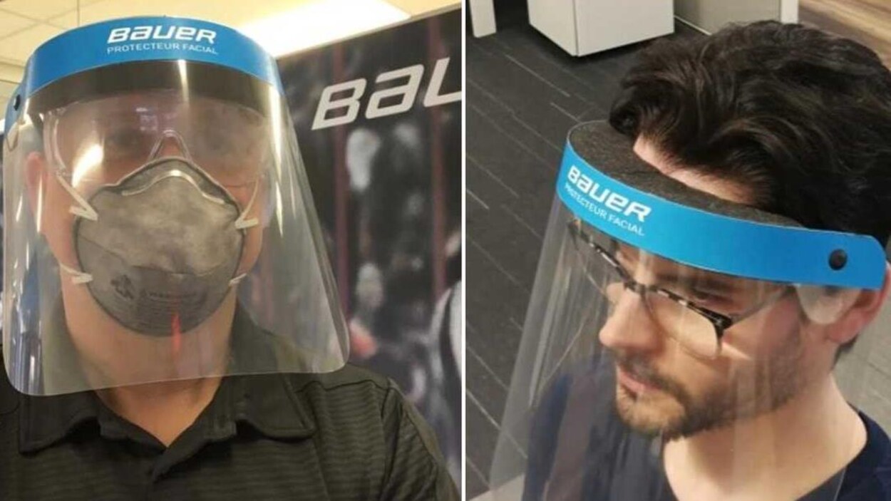 Deux hommes derrière leur visière