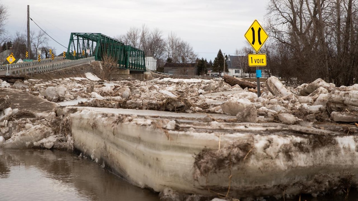 L’embâcle de 3,5 km toujours présent sur la rivière Bécancour