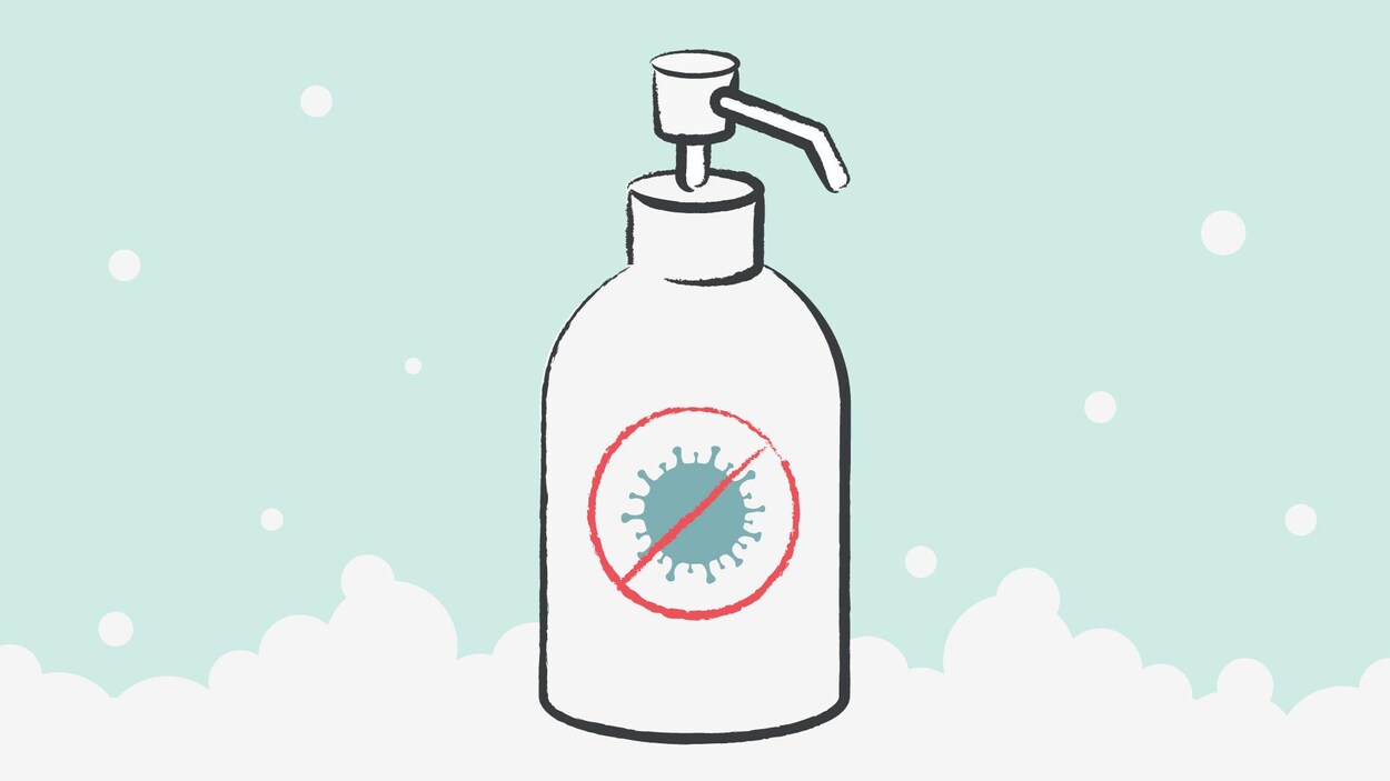 Illustration d'une bouteille de savon