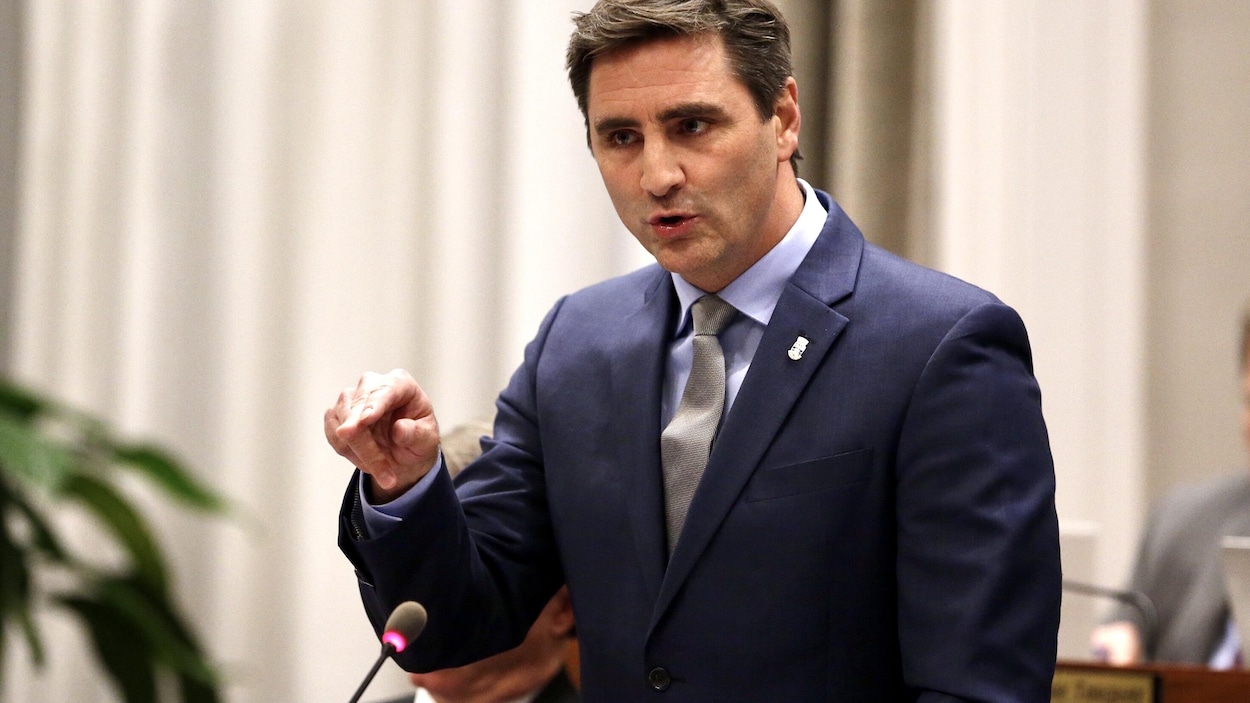 Jean-François Gosselin, chef de l’opposition à l’Hôtel de Ville de Québec, en séance de conseil