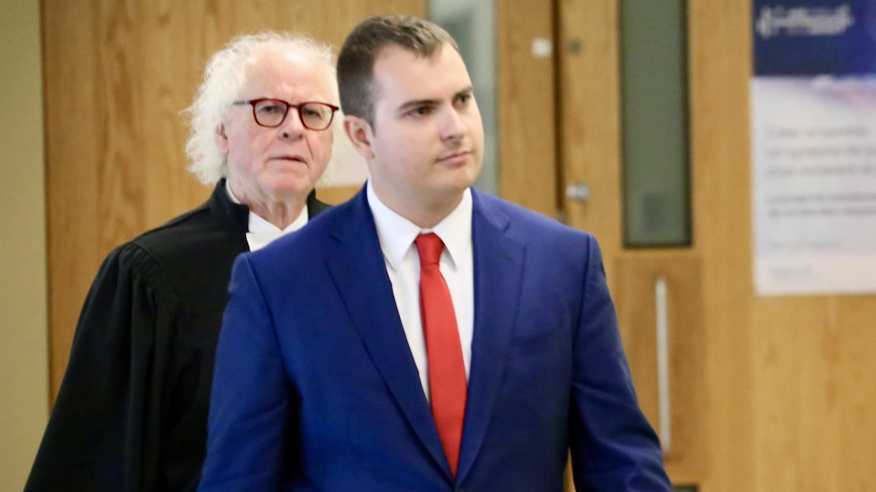 Antoine Gagnon au palais de justice de Québec.