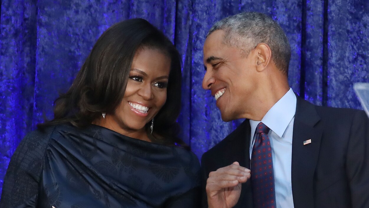 Michelle et Barack Obama en février 2018