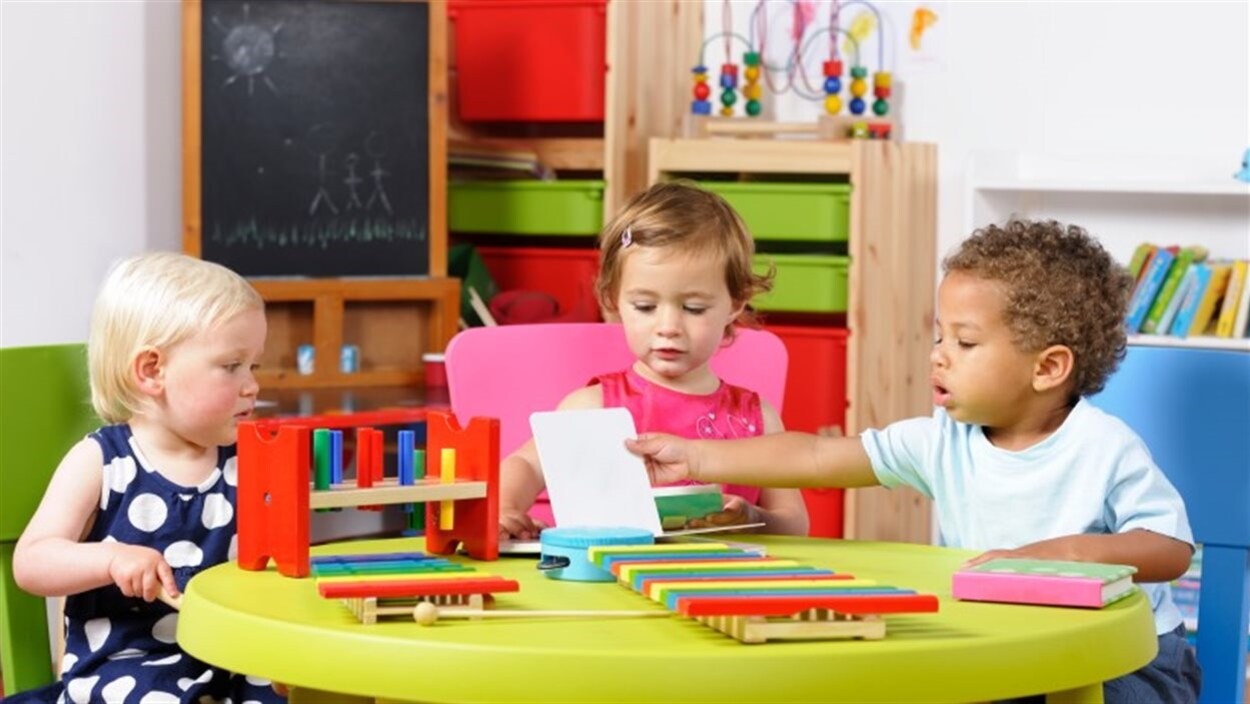 Des enfants à la garderie.