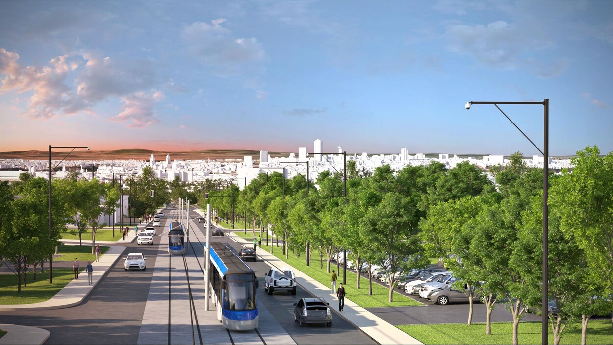 Esquisse du réseau structurant de transport en commun de la Ville de Québec.