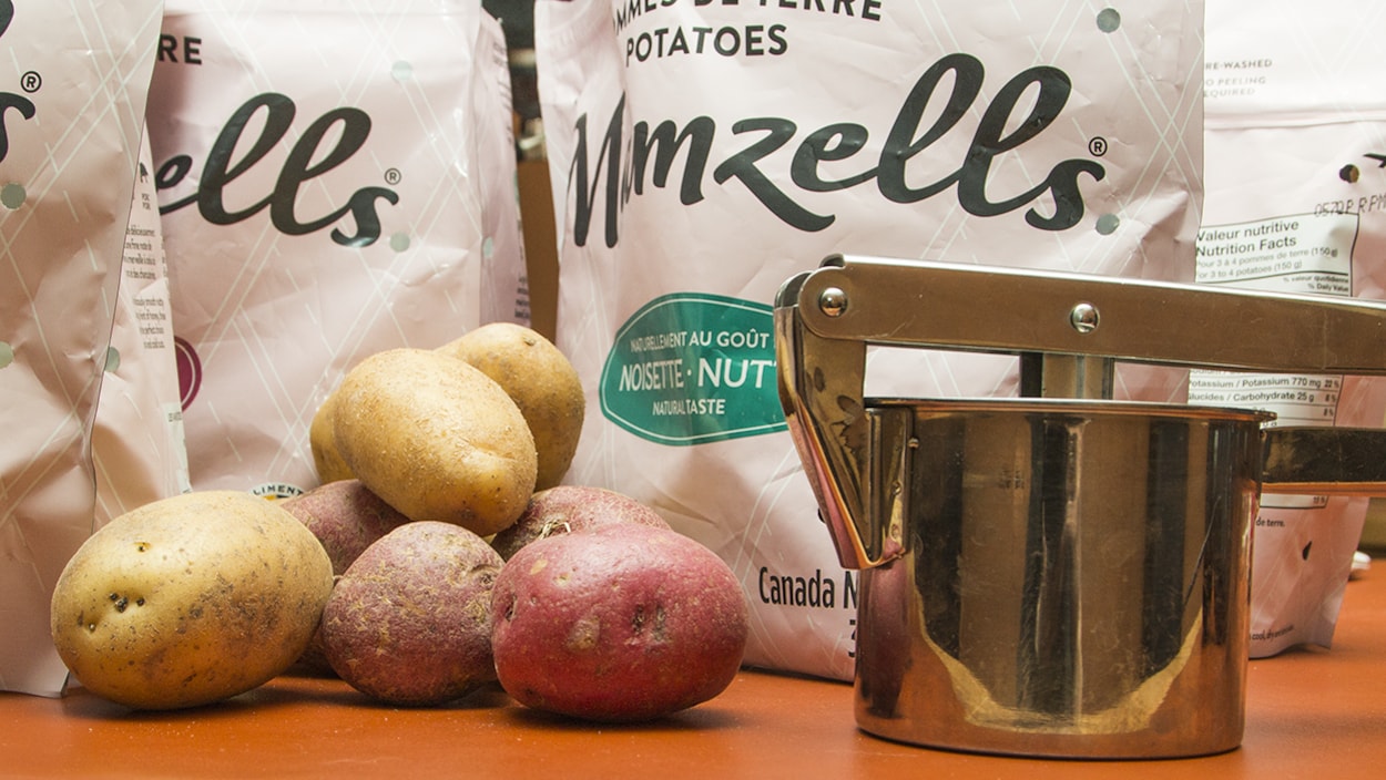 Des pommes de terre Mamzells et un pilon