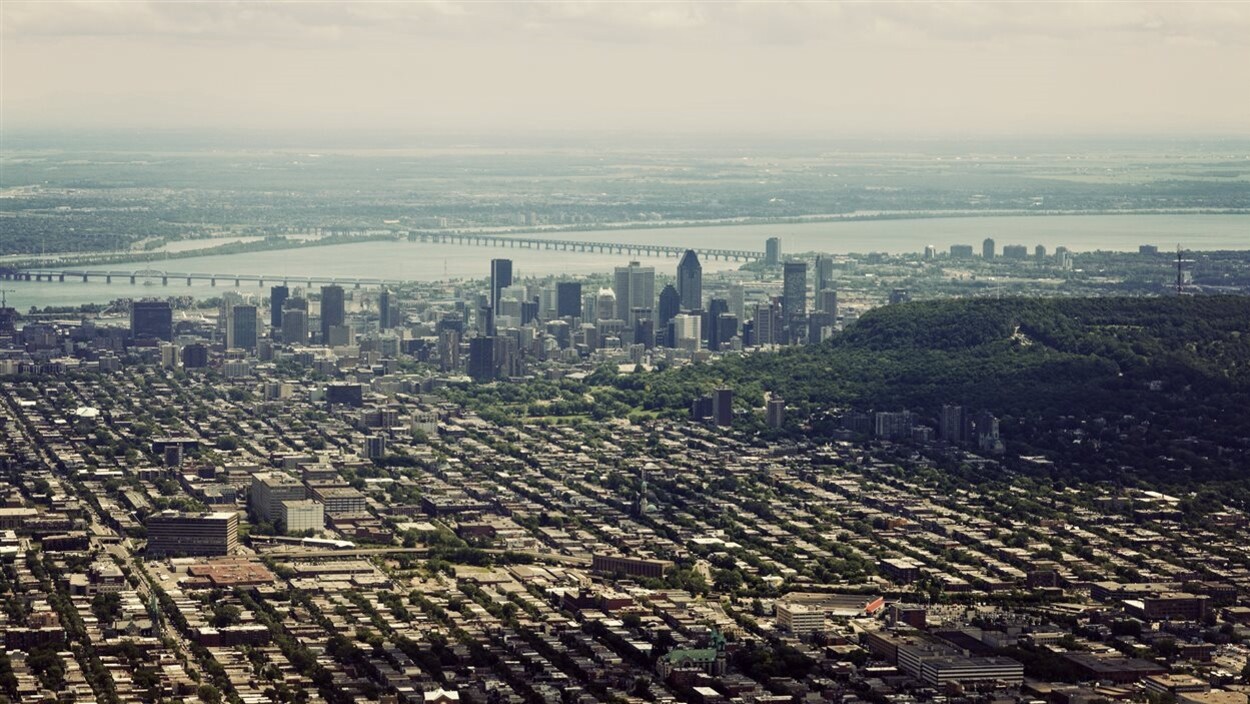 Vue aérienne de la ville de Montréal
