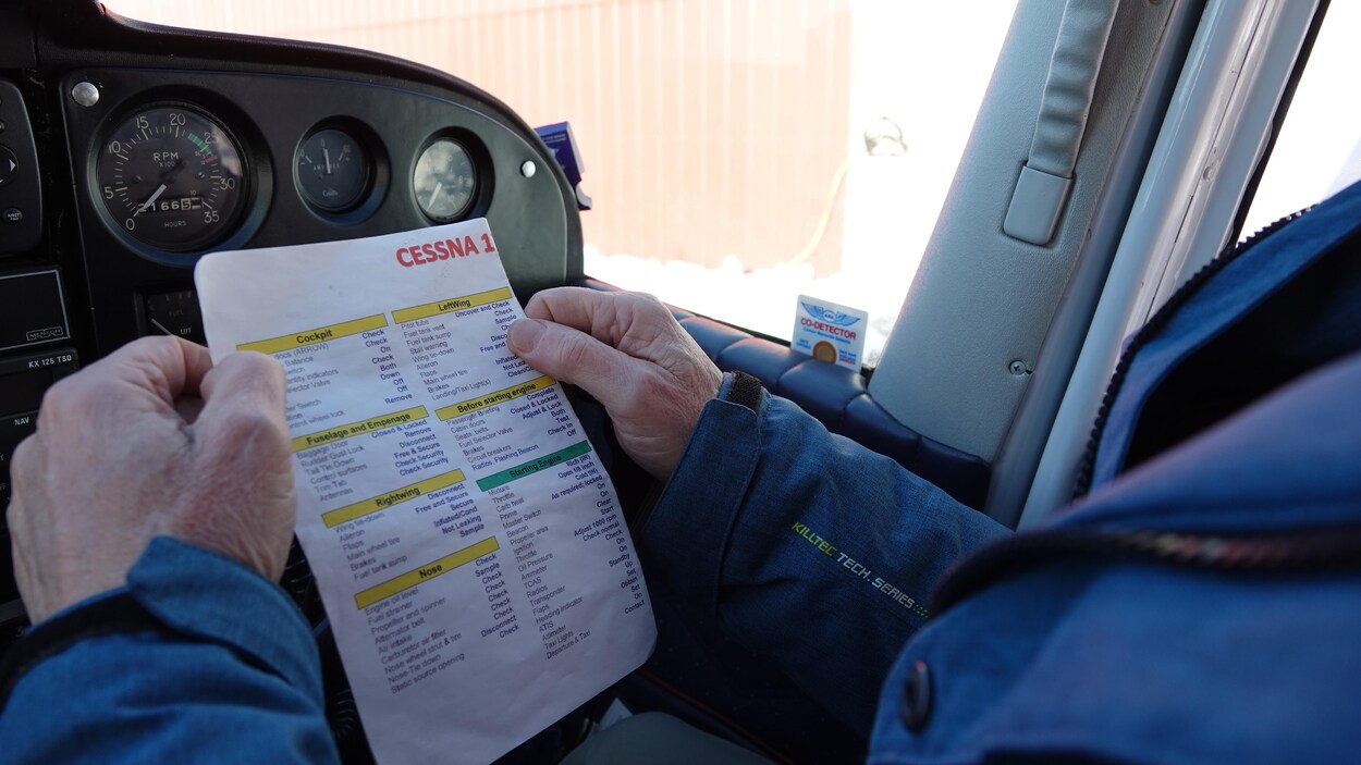 La feuille d'instruction du Cessna 172.
