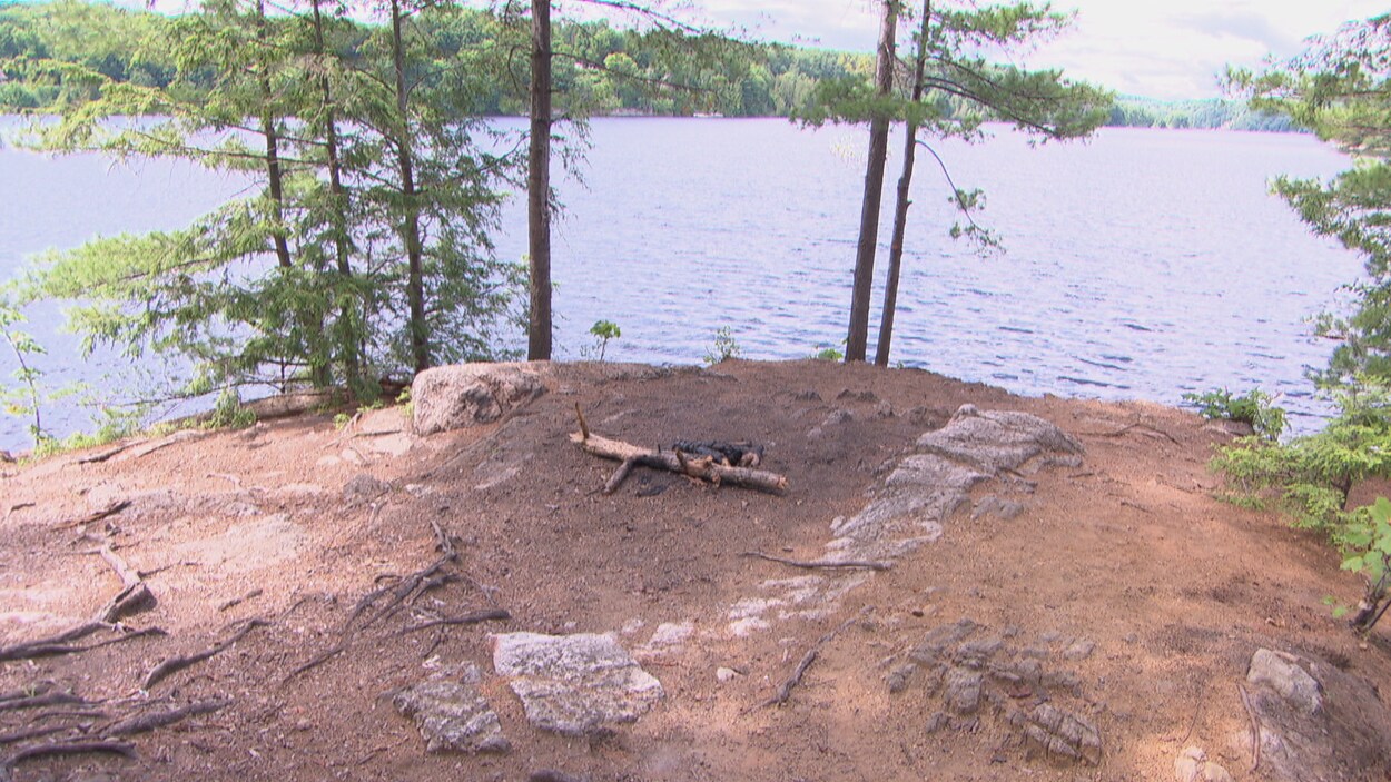 Feu de camp sur le terrain où ont lieu les attroupements.