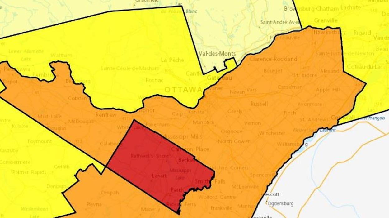 Une alerte tornade en cours à une cinquantaine de kilomètres d’Ottawa