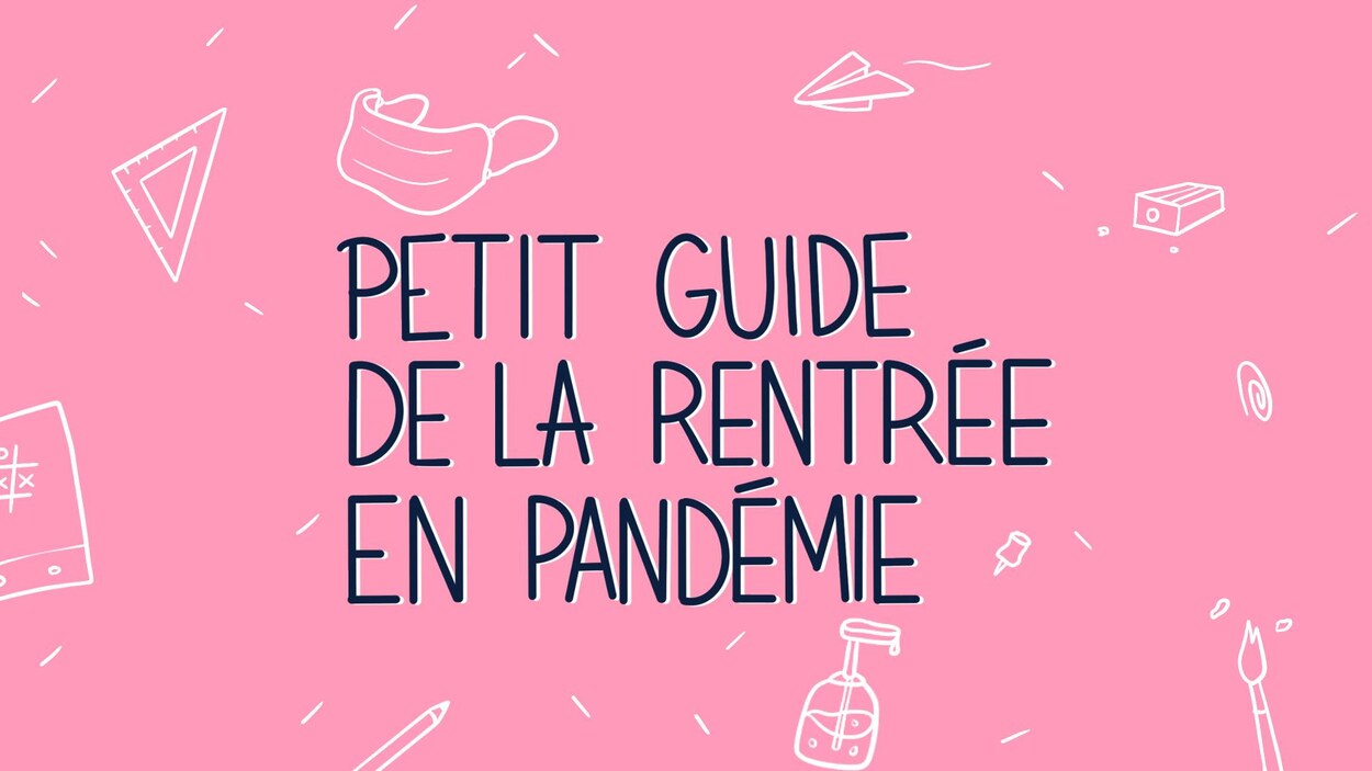 Petit collage visuel sur lequel on retrouve le titre « Petit guide de la rentrée en pandémie».