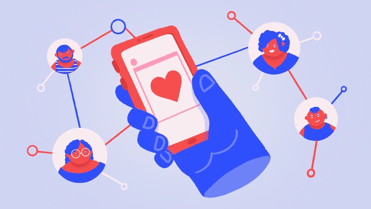 une main et un téléphone