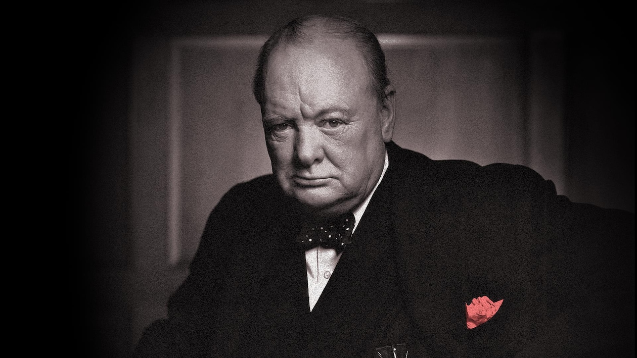 Une photo de Winston Churchill.