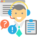 Icone de services par téléphone et web