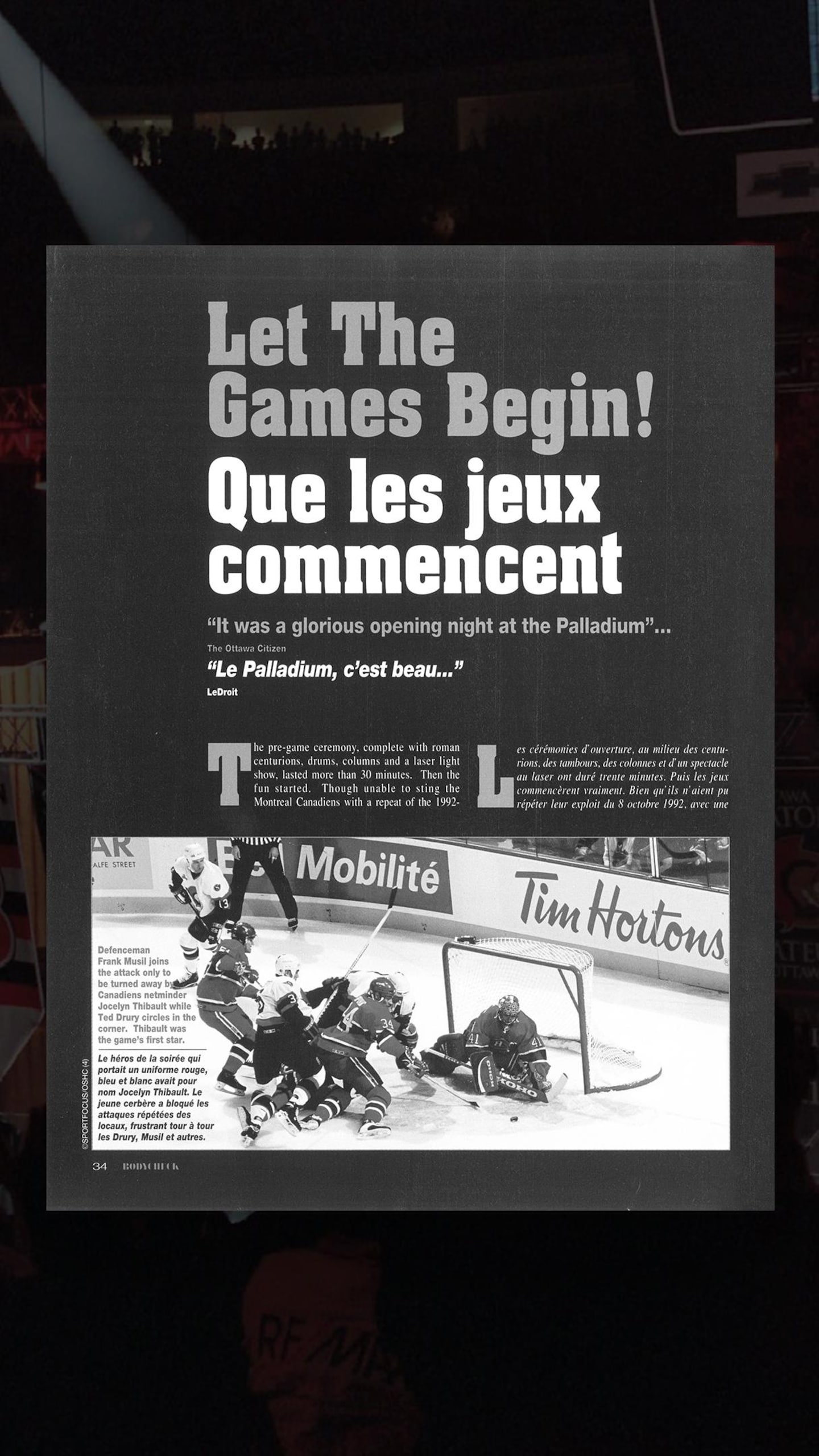 Le premier match des Sénateurs dans leur amphithéâtre à domicile a retenu l’attention.
