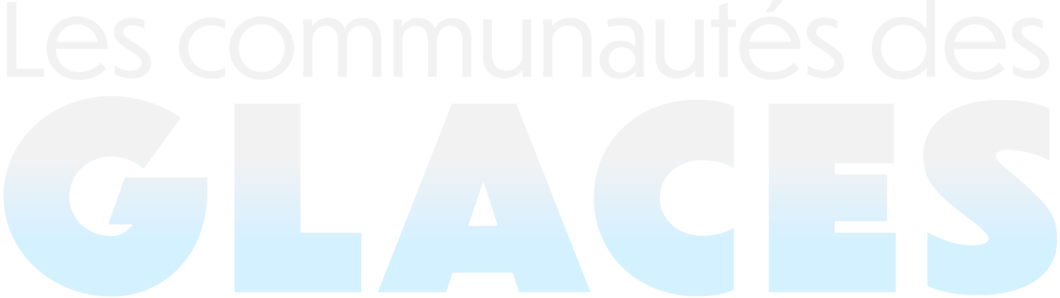 Les communautés des glaces
