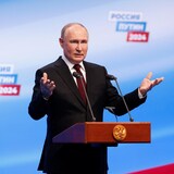 Vladimir Putin after his victory  in Russia's presidential election. 
