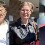 華裔聚集的La Pinière選區選情膠著，三位候選人，從左至右，保守黨塔雷娜·布拉科娃（Tzarevna Bratkova)、自由黨候選人琳達·卡容（Linda Caron），以及未來聯盟的候選人桑謬.格涅爾（Samuel Garnie) 呼吁華裔社區投票。