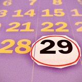 A calendar circling the date "February 29".