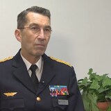 Gen. Micael Bydén, the Supreme Commander of Sweden's armed forces, is shown during an interview at the Halifax International Security Forum on Nov. 20. (CBC News/Brian Mackay)