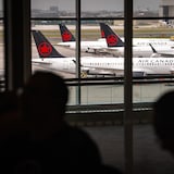 La zone d'enregistrement d'Air Canada à l'aéroport international Pearson de Toronto.