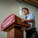 Justin Trudeau lors d'une prise de parole
