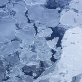 A close up of Arctic sea ice. 