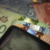 wallet and canadien dollars
