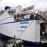 Le bateau Akdeniz au port de Tuzla, près d'Istanbul.