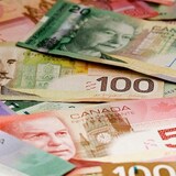Canadian dollar bills.