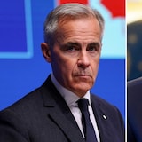 A composite picture of Mark Carney and Donald Trump.