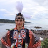 Seventeen-year-old Charlie Lavoie, from the Wolastoqiyik Wahsipekuk First Nation, won the international powwow competition in Wendake in her age category for fancy shawl dance. 