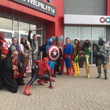 Jack Malott-Clarke, 13, of London, Ont., dressed as Captain America, started the Suit up for Jack cosplay-themed campaign advocating for blood donations. Cosplayers can donate while dressed in costumes.