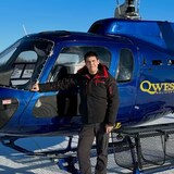 David Dominic has always wanted to become a helicopter pilot but the thousands of dollars for training made getting his licence out of reach, until Doig River First Nation stepped up to pay for it. (Submitted by David Dominic )