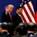 美国总统特朗普和中国国家主席习近平在北京会晤。
