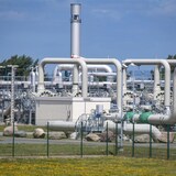 File photo showing a gas transfer station connected to the Nord Stream 1 pipeline in Lubmin, Germany.