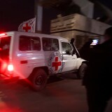 Red cross ambulance .