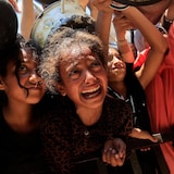 Niños palestinos privados de alimentos.