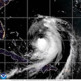 A satellite weather map.