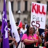 Manifestación contra la Ley C-5 en Ottawa.