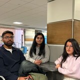 Left to right: Doris Yim, Upkar Singh, Meghal, Domenici Medina and Krunal Chavda are international students at the University of Saskatchewan. They are among those worried across Canada about Ottawa's temporarily policy to lift the cap on hours they can work off campus coming to an end. (Pratyush Dayal/CBC)