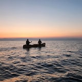 Family members would taste brackish water to check if it was salty, a clue they were close to the Atlantic Ocean. After several summers of canoeing, they finally tasted salty seawater close to the small towns of Berthier-sur-Mer and L'Islet-sur-Mer in Quebec. 