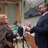 Lena Metlege Diab lors de son assermentation mardi. 
