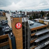 Vue aérienne des bureaux de Lululemon, le 9 décembre 2022.