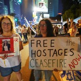 Demonstration by Tel Aviv residents demanding the release of hostages and a ceasefire.
