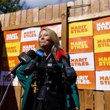 Si NDP MPP Marit Stiles humarap sa media.